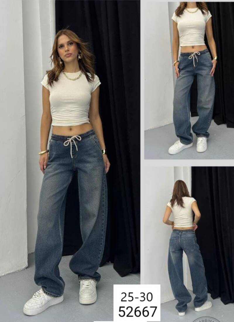 Spodnie damskie jeansy Roz 25-30, 1 Kolor Paczka 6 szt